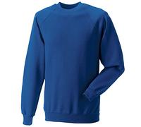 Russell Jerzees Schoolgear 762B Kids Childrens Classic Raglan Sleeve Sweatshirt Bright Royal 5-6 Years