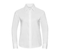 Russell Ladies' Long Sleeve Tailored Oxford Shirt with Curved Hem