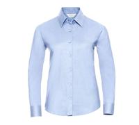 Russell Ladies' Long Sleeve Tailored Oxford Shirt with Curved Hem