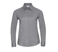 Russell Ladies' Long Sleeve Tailored Oxford Shirt with Curved Hem