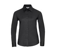 Russell Ladies' Long Sleeve Tailored Oxford Shirt with Curved Hem