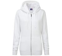 Russell Ladies Premium Authentic Zipped Hoodie (3-Layer Fabric) (L) (White)