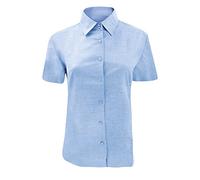 MAKZ Russell Athletic Collection Short Sleeve Easy Care Oxford Shirt Ladies/Womens Oxford Blue X-Large
