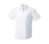 Russell Ladies' Short Sleeve Tailored Fit Curved Hem Oxford Shirt