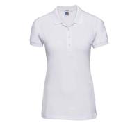 Russell Ladies Stretch Pique Polo Shirt Slim Fit Longer Length Soft Touch Casual
