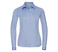 Russell Ladies/Womens Herringbone Long Sleeve Work Shirt Sizes XS-4XL BC2740