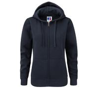 (XXL, French Navy) Russell Ladies Premium Authentic Zipped Hoodie (3-Layer Fabric)