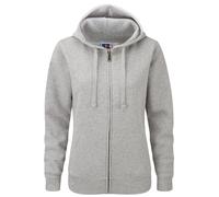 Russell Athletic Womens Ladies Premium Authentic Zipped Hoodie (3-Layer Fabric) (Light Oxford) - Multicolour - Size X-Large
