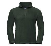 Russell Mens 1/4 Zip Outdoor Fleece Top (2XL) (Bottle Green)