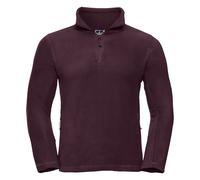 Russell Athletic Mens 1/4 Zip Outdoor Fleece Top (Burgundy) - Size X-Large