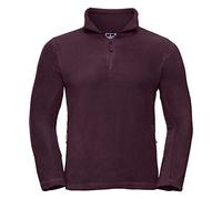Russell Mens 1/4 Zip Outdoor Fleece Top (XL) (Burgundy)