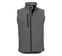 Russell Athletic Mens 3 Layer Soft Shell Gilet Jacket (Titanium) - Multicolour - Size X-Large