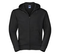 (XS, Black) Russell Mens Authentic Full Zip Hooded Sweatshirt / Hoodie