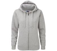 Authentic Full Zip Hooded Sweatshirt Hoodie Russell Grey 4XL