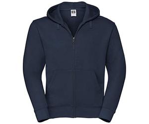 Russell Mens Authentic Full Zip Hooded Sweatshirt / Hoodie (M) (French Navy)