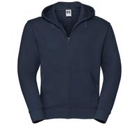 (4XL, French Navy) Russell Mens Authentic Full Zip Hooded Sweatshirt / Hoodie
