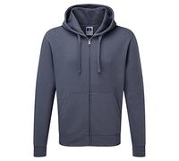 Russell Mens Authentic Full Zip Hooded Sweatshirt/Hoodie (XL) (Convoy Grey)