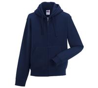 Russell Mens Authentic Full Zip Hooded Sweatshirt / Hoodie (XL) (French Navy)