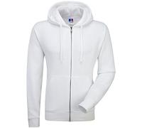 Russell Mens Authentic Full Zip Hooded Sweatshirt / Hoodie (XL) (White)