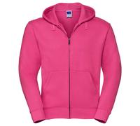 (M, Fuchsia) Russell Mens Authentic Full Zip Hoodie
