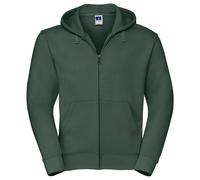 (S, Bottle Green) Russell Mens Authentic Full Zip Hoodie