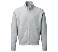 Russell Mens Authentic Full Zip Sweatshirt Jacket (L) (Light Oxford)
