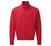 Russell Mens Authentic Full Zip Sweatshirt Jacket (XL) (Classic Red)