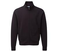 Russell Mens Authentic Full Zip Sweatshirt Jacket (XS) (Black)