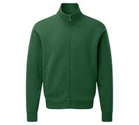 Russell Mens Authentic Full Zip Sweatshirt Jacket (XS) (Bottle Green)