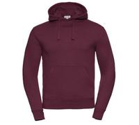 (L, Burgundy) Russell Mens Authentic Hooded Sweatshirt / Hoodie