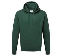 Russell Mens Authentic Hooded Sweatshirt / Hoodie (XS) (Bottle Green)