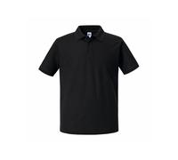(XXL, Black) Russell Mens Authentic Pique Polo Shirt