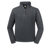 (L, Convoy Grey) Russell Mens Authentic Quarter Zip Sweatshirt