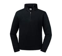 Russell Men's Authentic Zip Neck Sweatshirt in Black | Size: 2XL Russell Black 2XL