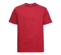 (L, Classic Red) Russell Mens Classic Combed Cotton Heavyweight T-Shirt