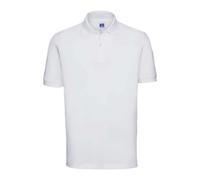 Russell Men's Classic Cotton Pique Polo Shirt in White | Size: 2XL Russell White 2XL