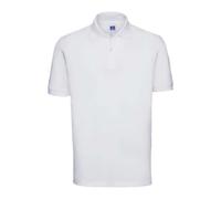 (XL, White) Russell Mens Classic Cotton Pique Polo Shirt