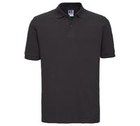 (3XL, Black) Russell Mens Classic Cotton Pique Polo Shirt