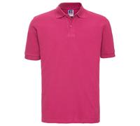 (XXL, Fuchsia) Russell Mens Classic Cotton Pique Polo Shirt