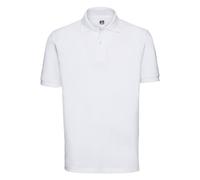 Russell Men's Classic Cotton Polo Shirt in White | Size: 4XL Russell White 4XL