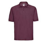 Russell Men's Classic Polycotton Polo Shirt in Burgundy | Size: Medium Russell Burgundy M