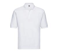 Russell Men's Classic Polycotton Polo Shirt in White | Size: Small Russell White S