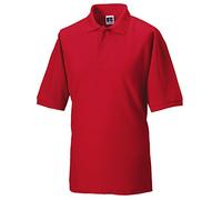 Russell Mens Classic Short Sleeve Polycotton Polo Shirt (M) (Bright Red)
