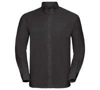 Russell Men's Collection Long Sleeve Easy Care Oxford Shirt in Black | Size: 17.5 in Russell Black 17.5 in