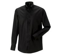 Russell Men's Collection Long Sleeve Ultimate Non-Iron Shirt in Black | Size: 14.5 in Russell Black 14.5 in