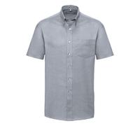 Russell Men's Collection Short Sleeve Easy Care Oxford Shirt in Silver | Size: 16 inches Russell Silver 16 inches
