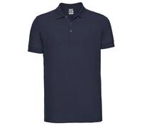 Russell Mens Fitted Stretch Polo Short Sleeve Casual Workwear Shirt