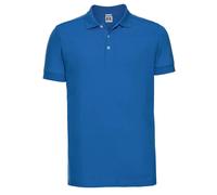 Russell Mens Fitted Stretch Polo Short Sleeve Casual Workwear Shirt