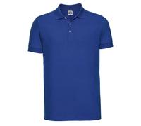 Russell Mens Fitted Stretch Polo Short Sleeve Casual Workwear Shirt