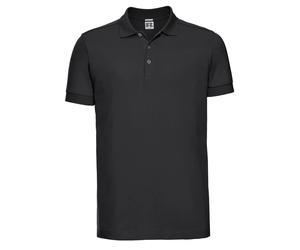 Russell Mens Fitted Stretch Polo Short Sleeve Casual Workwear Shirt